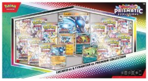Pokemon TCG Prismatic Evolutions Lucario Ex + Tyranitar Ex Premium Collection